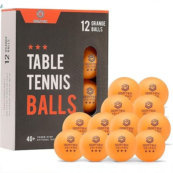12 Piece Beer Pong Table Tennis Balls 40mm 6 pcs Each White & Orange Party Games