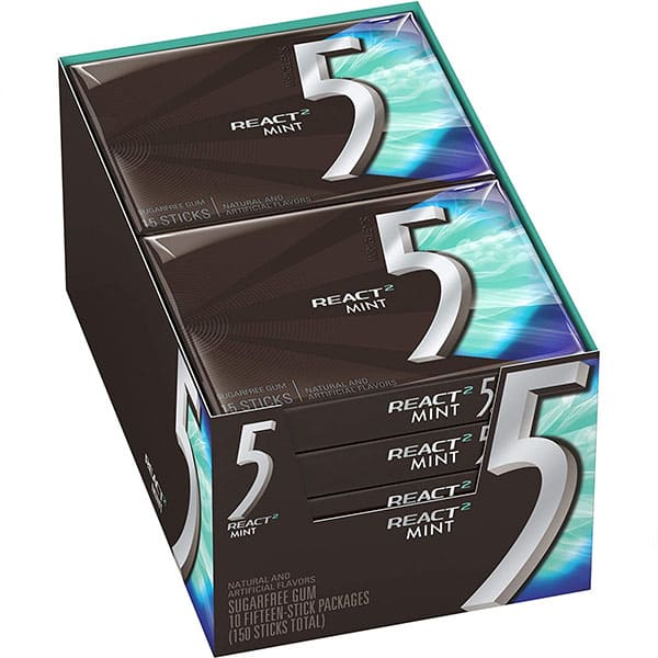 5 Gum React Mint Sugarfree Gum