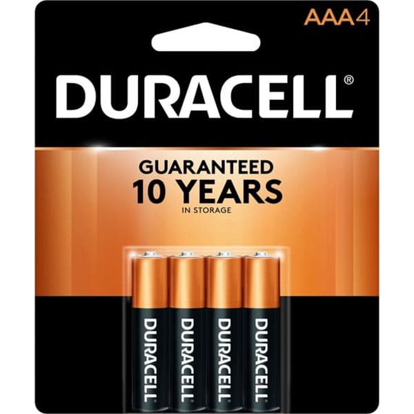 AAA Duracell Alkaline Batteries 4pk 1DURAAA4BP-02