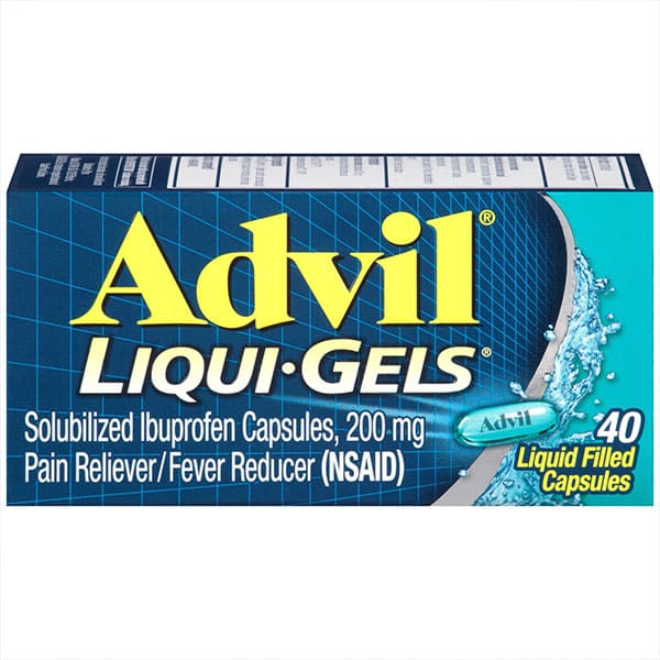 Advil Ibuprofen Coated Caplets Pain Reliever and Fever Reducer 200 Milligram 24ct