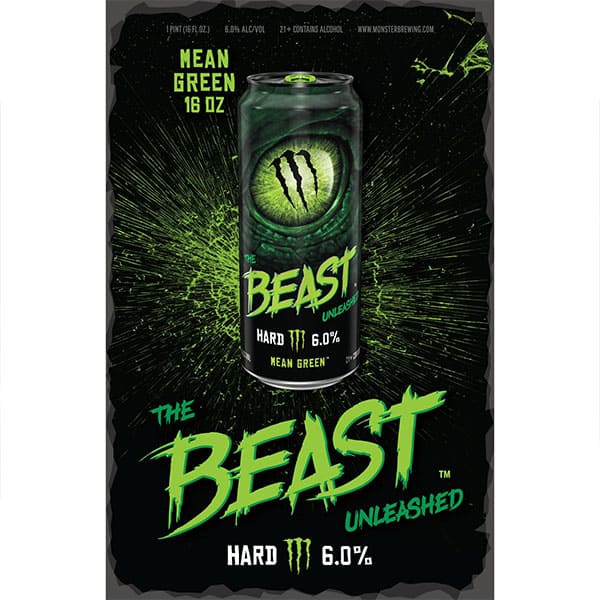 Beast Unleashed Mean Green 16oz Can