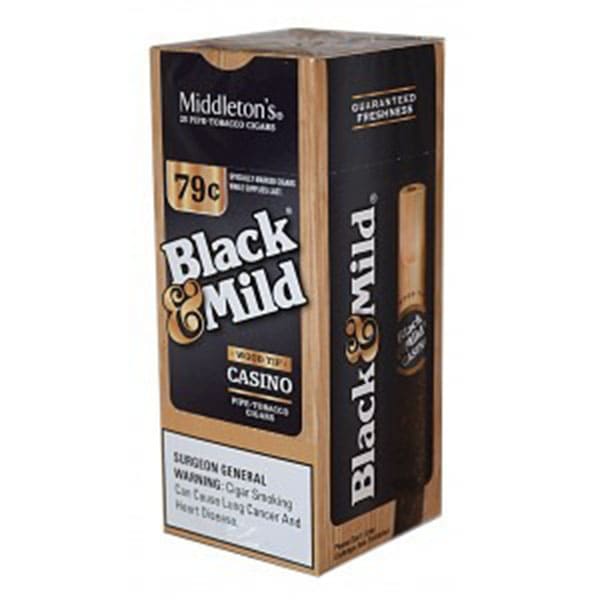 Blk&MlD Casino Wd/Tip Bx25'