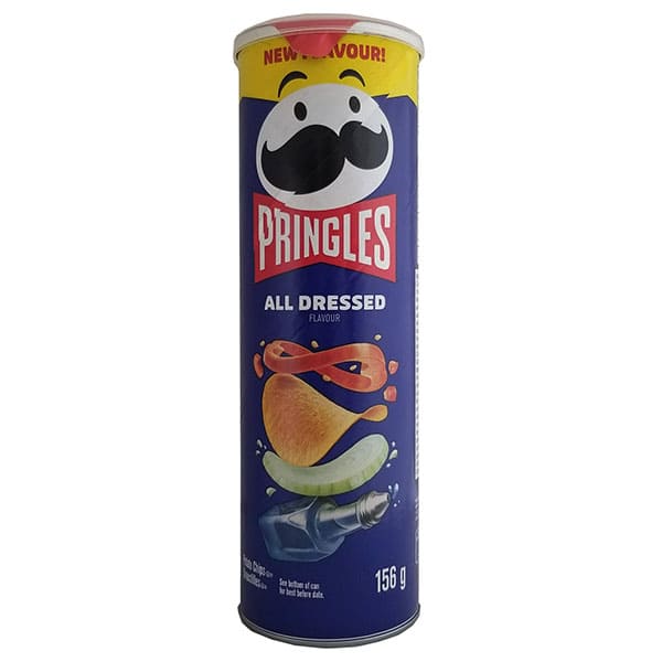 Pringles All Dressed Potato Crisps Chips, Lunch Snacks