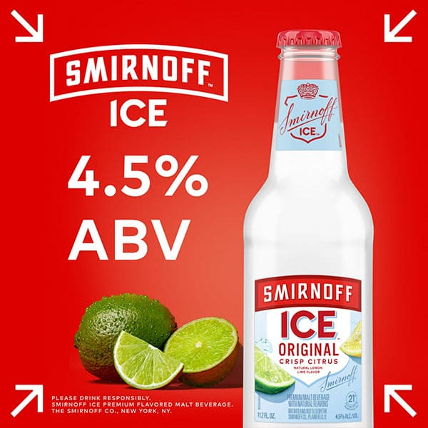 Smirnoff Ice Beer 4.5% abv, 11.2 oz